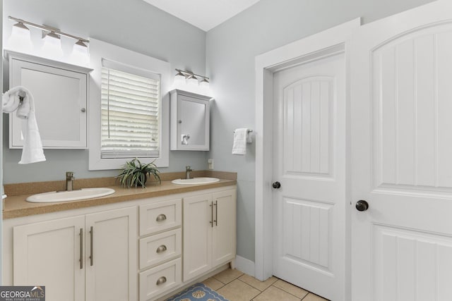 1261 Otter Slide Loop NE, Townsend, GA 31331 - bathroom with tile patterned floors and double vanity