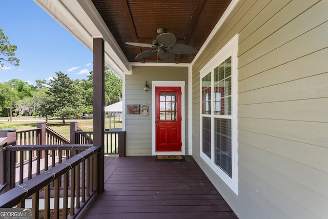 1261 Otter Slide Loop NE, Townsend, GA 31331 - porch with a ceiling fan