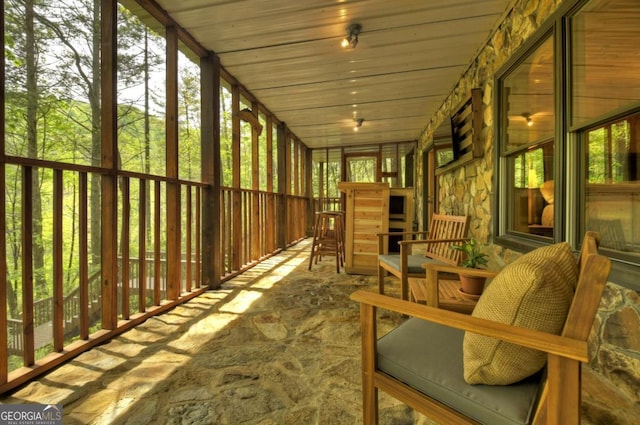 view of sunroom