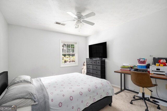 2716 Suwanee Way SE, Marietta, GA 30067 - bedroom featuring ceiling fan, carpet, baseboards, and visible vents