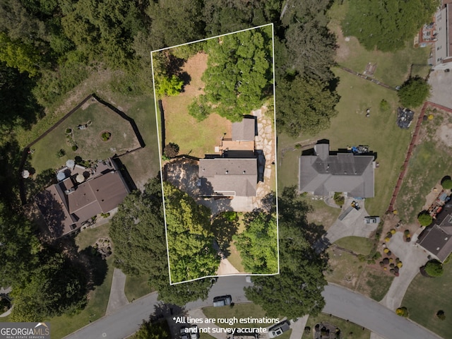 aerial overview of property's location featuring property boundaries highlighted