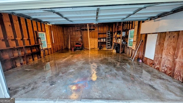 599 Honey Creek Rd, Conyers, GA 30094 - garage featuring wooden walls