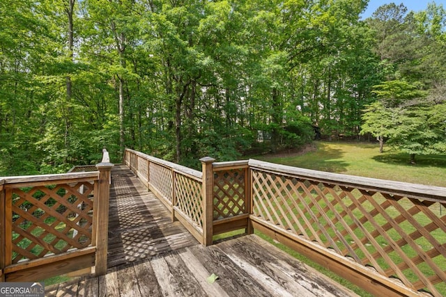 16335 Henderson Rd, Milton, GA 30004 - wooden terrace with a lawn