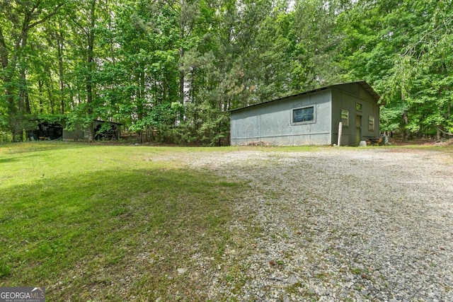 view of grassy yard