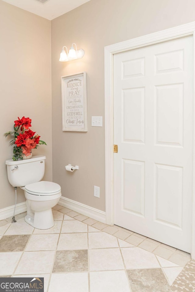 17 Hampton Way, Carrollton, GA 30116 - bathroom with toilet and tile patterned floors
