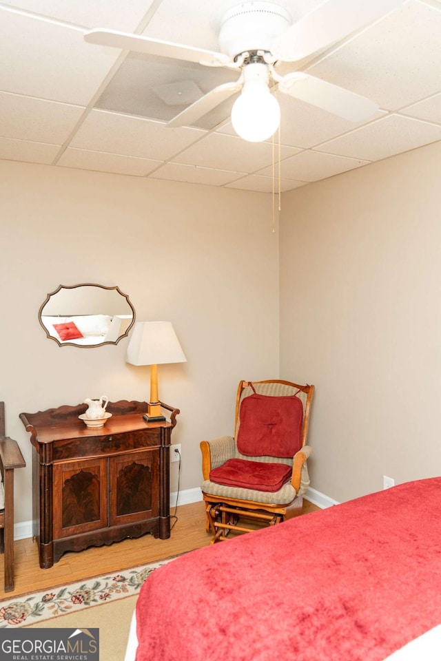 17 Hampton Way, Carrollton, GA 30116 - bedroom featuring a paneled ceiling, baseboards, and ceiling fan