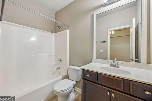 1257 Park Pass Way, Suwanee, GA 30024 - full bath with toilet, vanity, and shower / bath combination
