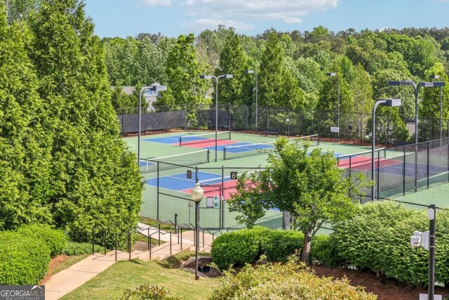 1257 Park Pass Way, Suwanee, GA 30024 - view of tennis court featuring fence