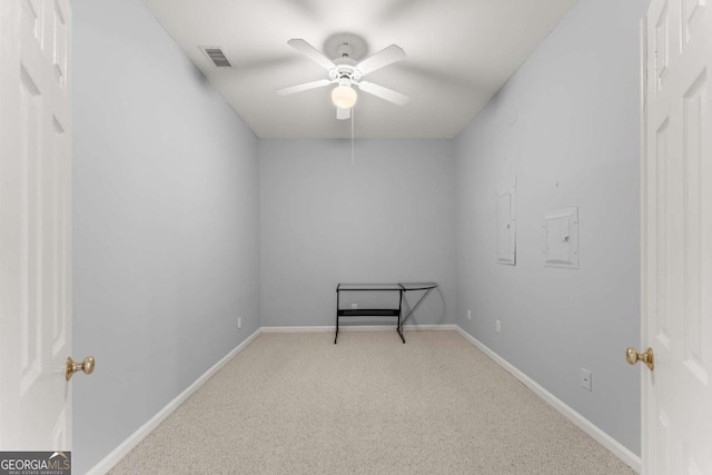 3498 Westhampton Way, Gainesville, GA 30506 - empty room with carpet, visible vents, baseboards, and ceiling fan