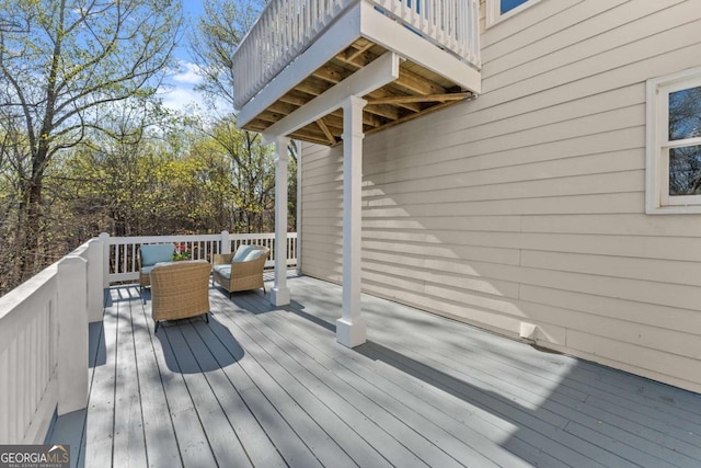 3498 Westhampton Way, Gainesville, GA 30506 - wooden deck featuring outdoor lounge area