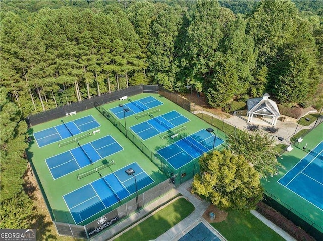 3498 Westhampton Way, Gainesville, GA 30506 - aerial view featuring a forest view