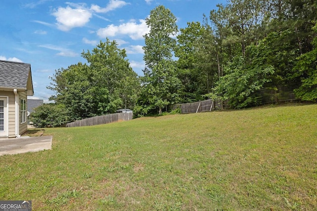 6345 Aarons Way, Flowery Branch, GA 30542 - view of yard with a fenced backyard and a patio area