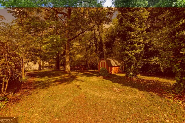 4074 Idlevale Dr, Tucker, GA 30084 - view of yard featuring a storage unit and an outdoor structure