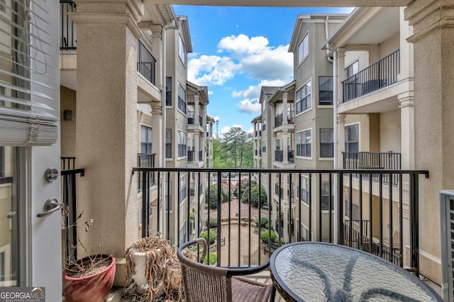 balcony with a residential view