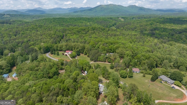 303 Jennys Cove Rd, Cleveland, GA 30528 - drone / aerial view with a mountain view and a view of trees