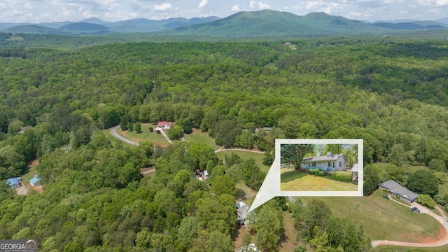 303 Jennys Cove Rd, Cleveland, GA 30528 - drone / aerial view featuring a forest view and a mountain view