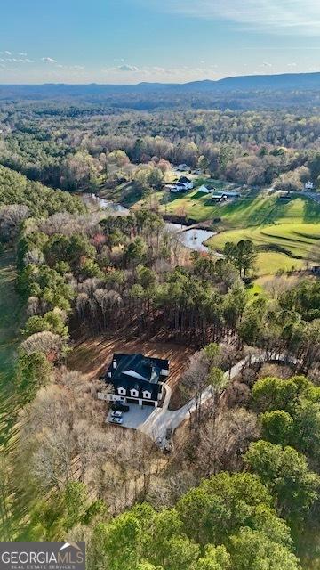 338 Grady St, Waleska, GA 30183 - aerial view of property and surrounding area with a heavily wooded area