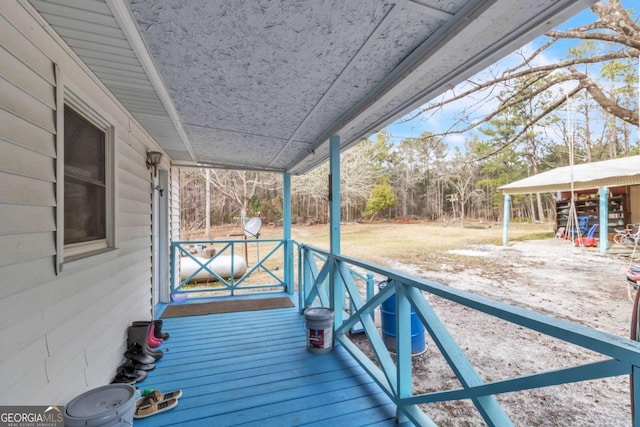 view of wooden deck