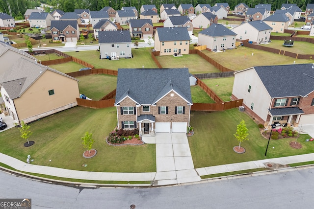 aerial perspective of suburban area