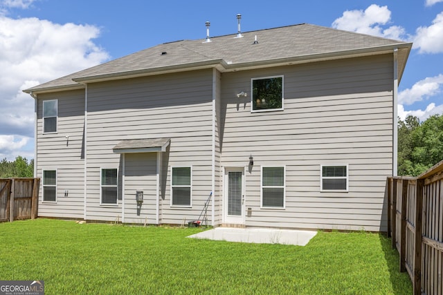 150 Gadson Dr, Fayetteville, GA 30214 - rear view of house with a yard and a fenced backyard