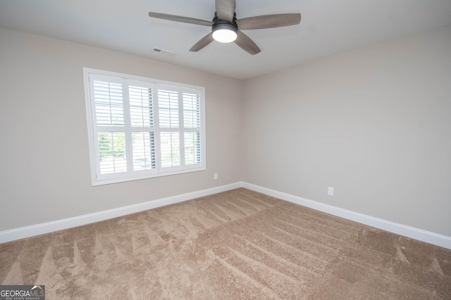 50 Brook Trl, Newnan, GA 30265 - empty room featuring baseboards, ceiling fan, visible vents, and carpet