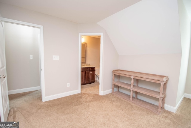 50 Brook Trl, Newnan, GA 30265 - additional living space featuring vaulted ceiling, light colored carpet, and baseboards