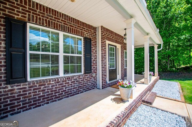 view of patio / terrace with a porch