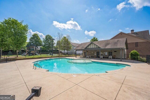 632 Creek Pointe Dr, Athens, GA 30606 - community pool featuring fence and a patio