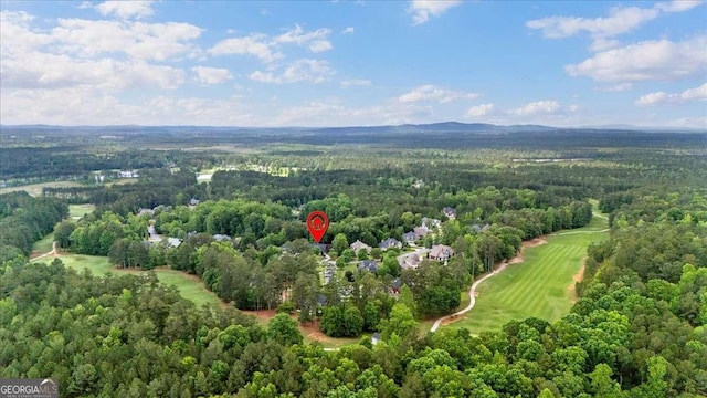 aerial overview of property's location featuring a forest