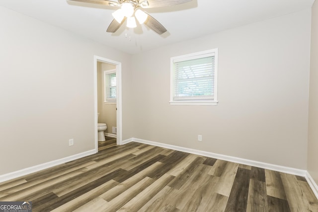 338 Mount Zion Rd, Hapeville, GA 30354 - unfurnished room featuring baseboards, ceiling fan, and wood finished floors