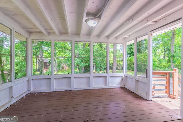 3938 Emerald Springs Ct, Decatur, GA 30035 - unfurnished sunroom featuring a deck and wood-type flooring