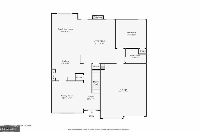7843 Shertall St, Fairburn, GA 30213 - floor plan