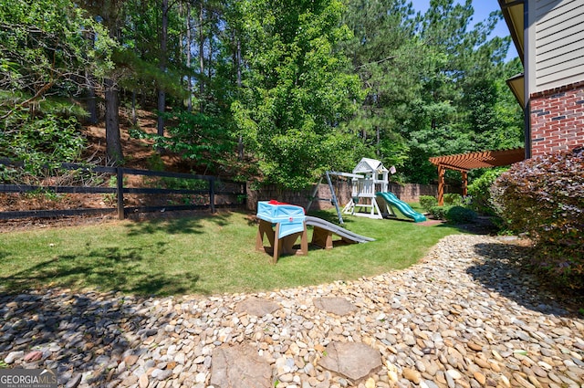 621 Oakbourne Way, Woodstock, GA 30188 - view of yard with a playground