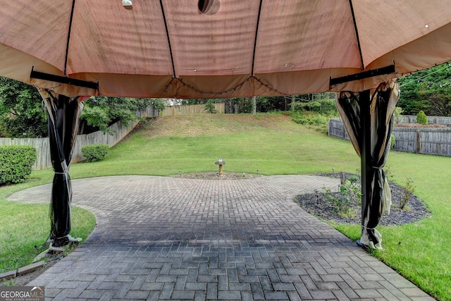 view of patio / terrace with a fenced backyard
