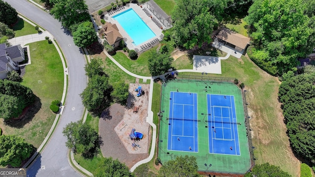 birds eye view of property