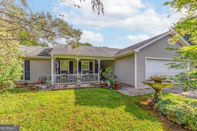 425 W Ridgeway Rd, Maysville, GA 30558 - single story home with a porch, a front lawn, and a garage