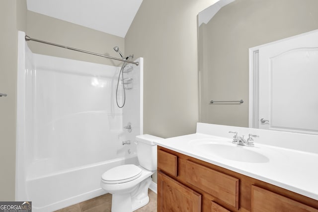 308 Jessica Way, Canton, GA 30114 - bathroom featuring vanity, toilet,  shower combination, and tile patterned floors