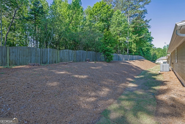 308 Jessica Way, Canton, GA 30114 - fenced backyard featuring cooling unit