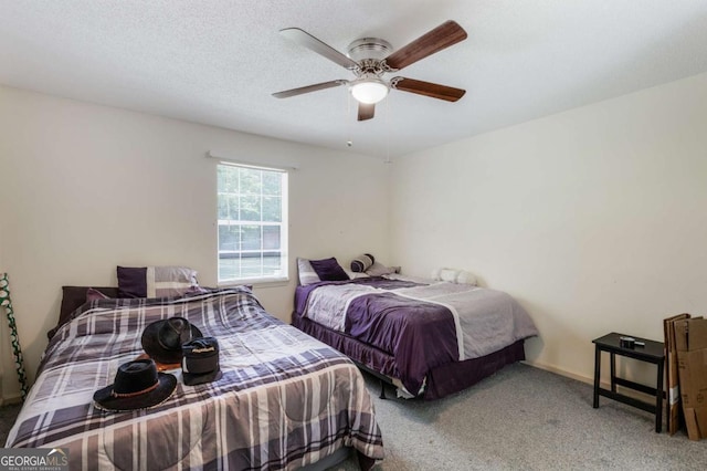 40 Carole Dr, Carrollton, GA 30117 - carpeted bedroom featuring baseboards and a ceiling fan