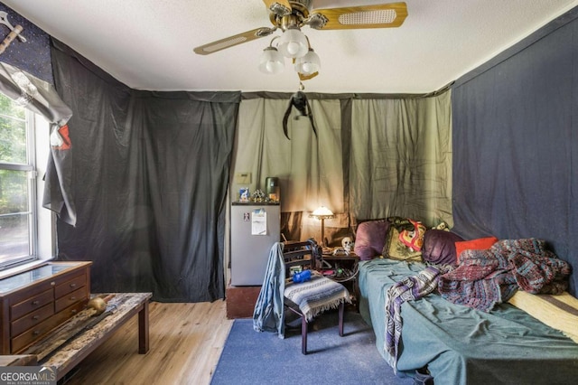 40 Carole Dr, Carrollton, GA 30117 - bedroom with wood finished floors and ceiling fan