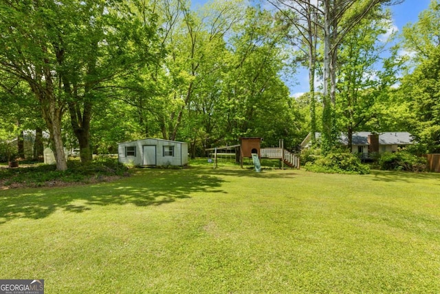 40 Carole Dr, Carrollton, GA 30117 - view of yard with an outdoor structure