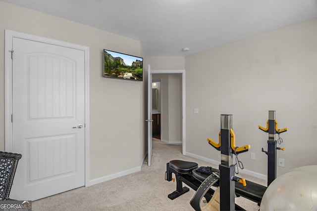 47 Reese Way, Savannah, GA 31419 - workout room featuring light colored carpet and baseboards