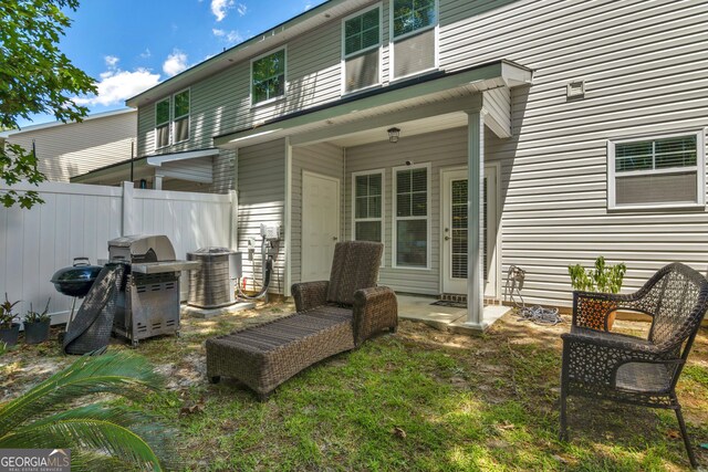 47 Reese Way, Savannah, GA 31419 - back of property with fence and central AC