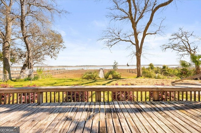 863 Hickory Bluff Rd, Waverly, GA 31565 - wooden terrace featuring a water view