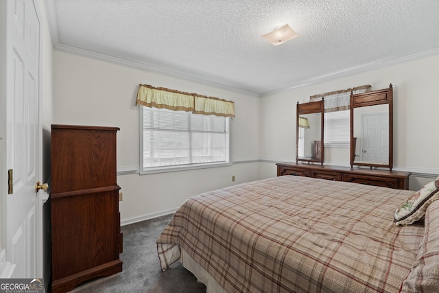873 Austin Rd, Newnan, GA 30263 - carpeted bedroom featuring a textured ceiling and crown molding