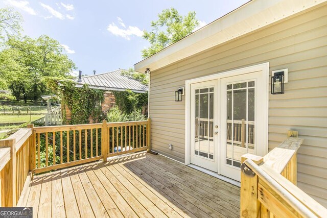 2349 Berthadale Ave, Macon, GA 31204 - wooden terrace featuring french doors