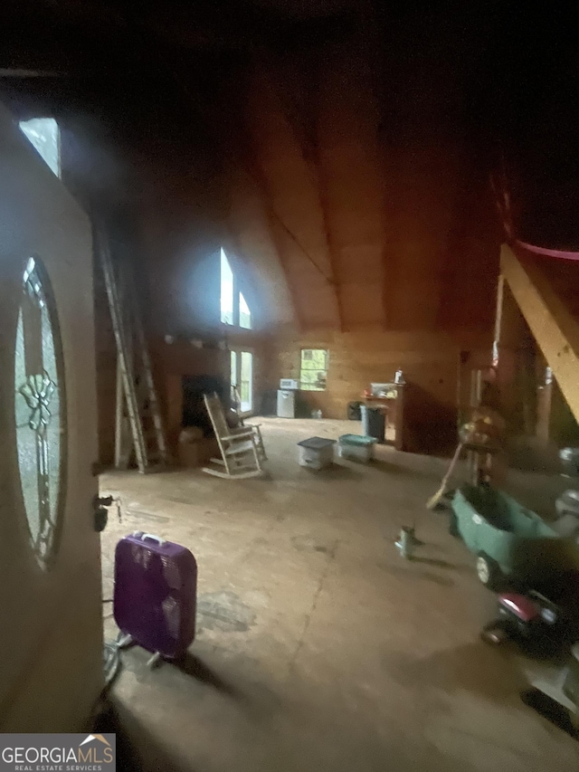 view of attic