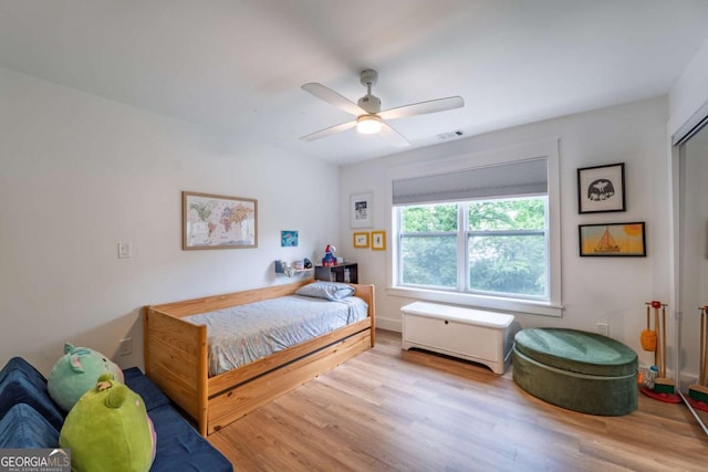 82 Dearborn St SE, Atlanta, GA 30317 - bedroom featuring wood finished floors and ceiling fan