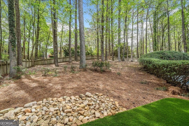 view of fenced backyard