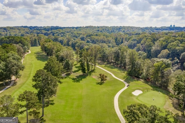 drone / aerial view of a golf course